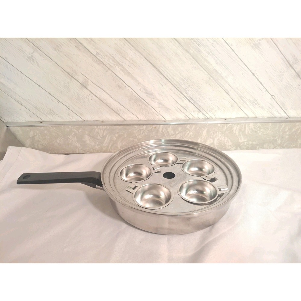 Baycrest Stainless Steel 3 Ply 11" Skillet /Poacher 5 Cups NO LID Made In Canada